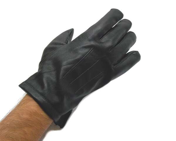 Guanti in pelle foderata per uomo nera - XXL - immagine 3