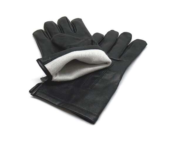 Guanti in pelle foderata per uomo nera - XL - immagine 4