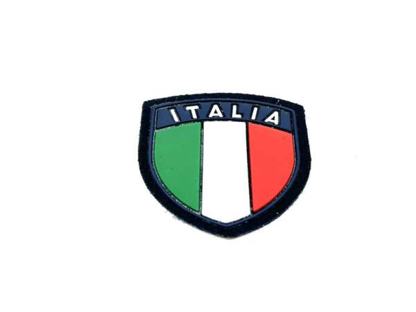 Scudetto ITALIA con strip in plastica per tuta operativa - verde-U - immagine 2