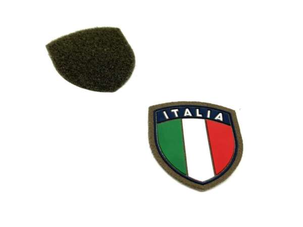 Scudetto ITALIA con strip in plastica per tuta operativa - verde-U - immagine 3
