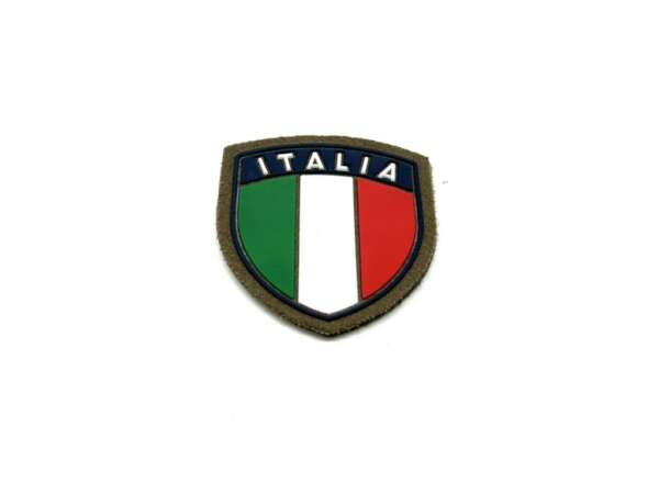 Scudetto ITALIA con strip in plastica per tuta operativa - verde-U - immagine 4