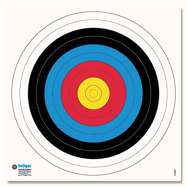 Visuale Kruger di carta cm 40X40 bersaglio omologato Fita
