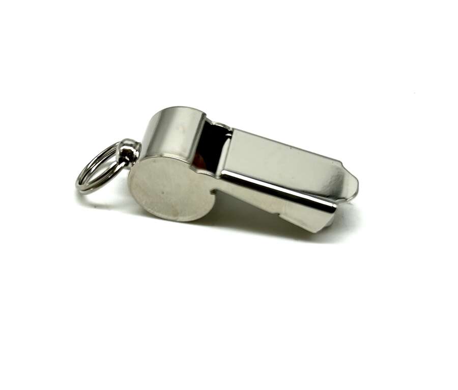 Fischietto metallo cromato piccolo per vigile urbano
