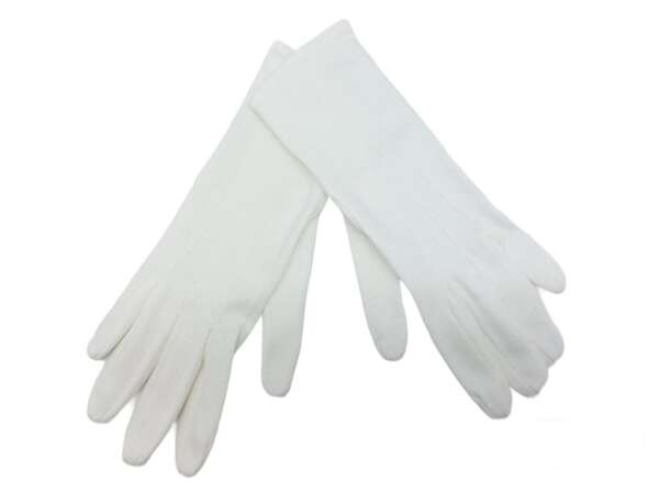 Guanti cotone di rappresentanza bianchi - M - immagine 2