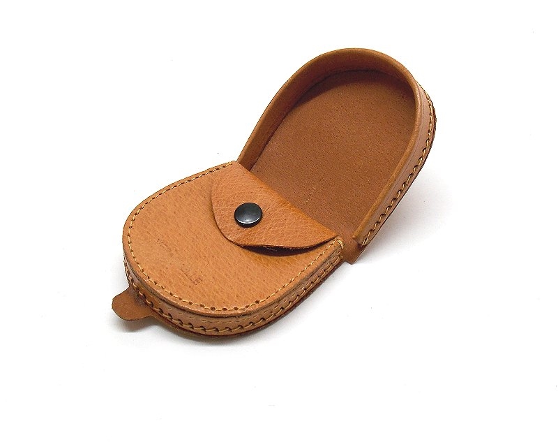 Porta monete in pelle a tallone - MARRONE_SCURO-U