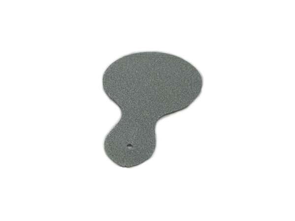 Porta scudetto cuoio da petto 5 CM rotondo - NERO-U - immagine 4