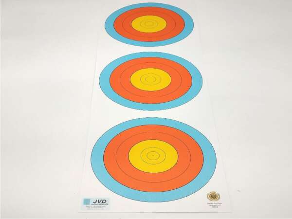 Visuale JVD tris di carta bersaglio cm 3X20