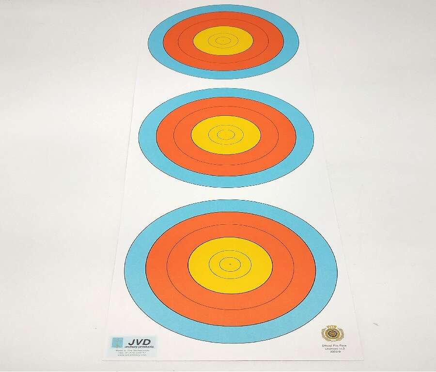 Visuale JVD tris di carta bersaglio cm 3X20