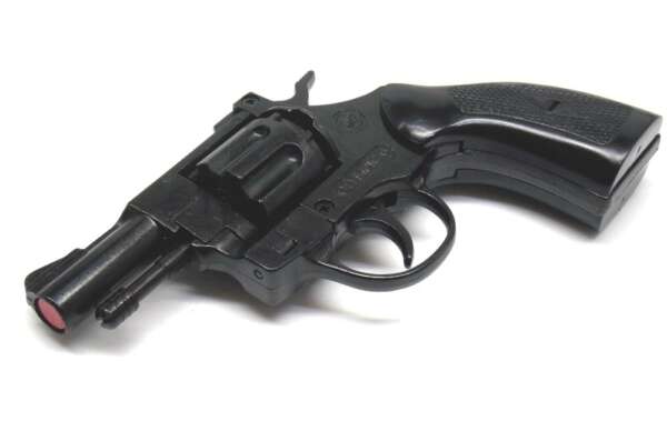 Revolver Bruni a salve Olympic calibro 6 mm guancette in plastica Top Firing - immagine 2