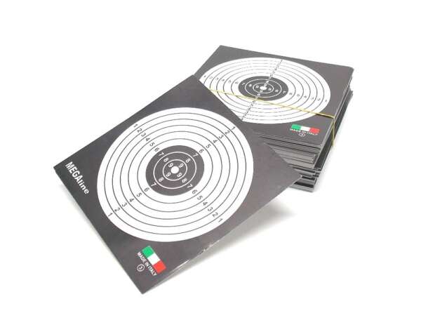 Bersaglio cartoncino nero 14x14 per aria compressa