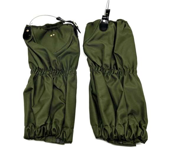 Ghette in nylon verde con cerniera