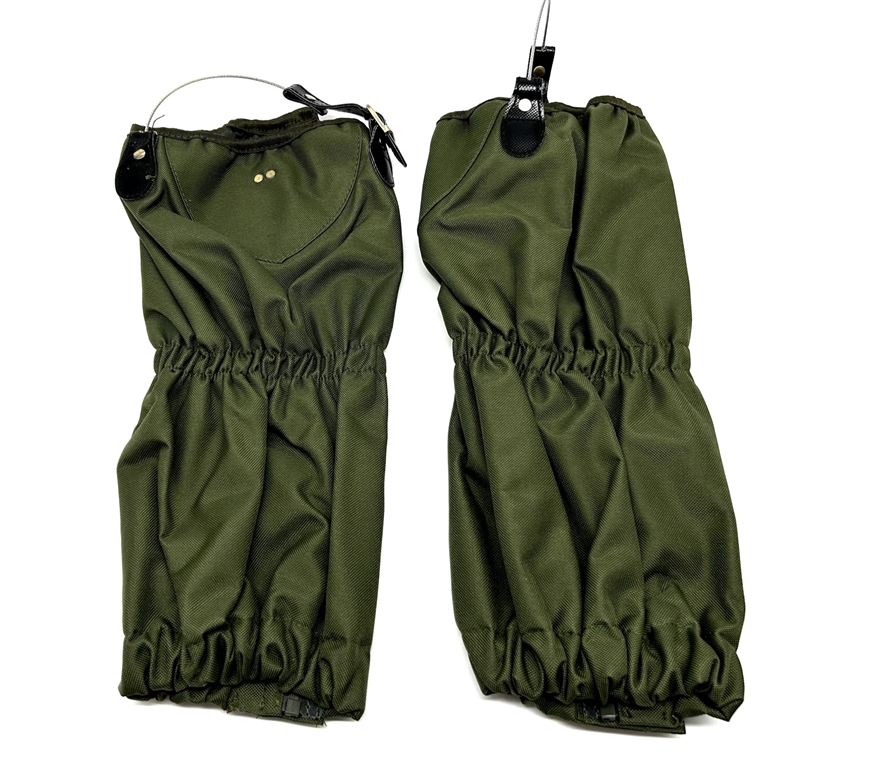 Ghette in nylon verde con cerniera