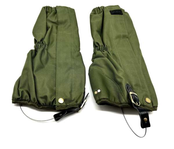 Ghette in nylon verde con cerniera - immagine 2