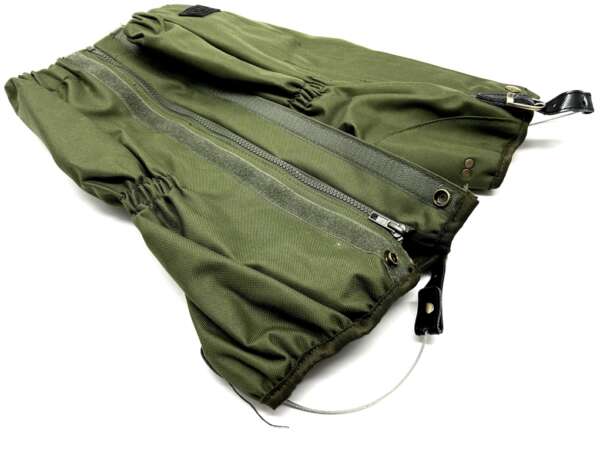 Ghette in nylon verde con cerniera - immagine 3