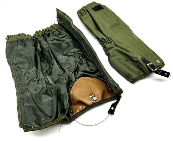 Ghette in nylon verde con cerniera - immagine 4