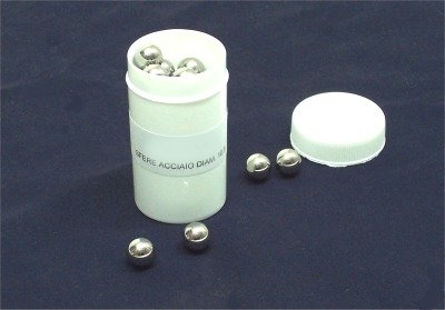 Sfere biglie acciaio diametro 10,5 mm per fionda