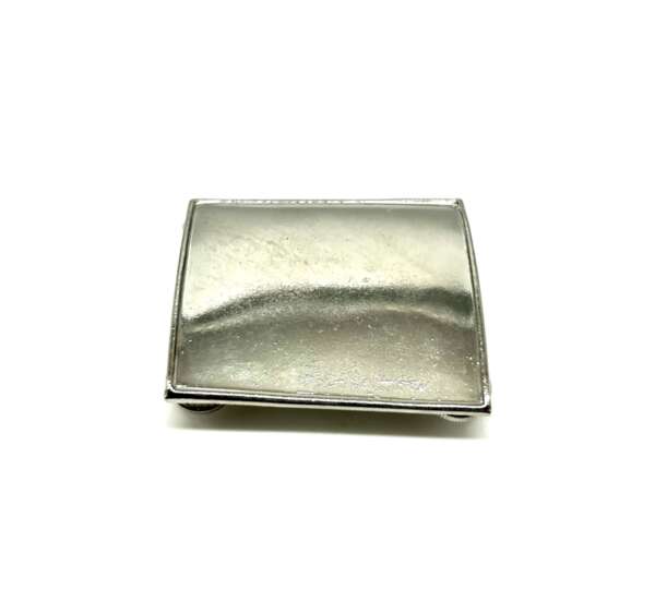 Piastrina basetta trapezoidale nikelata neutra per gradi a spallina