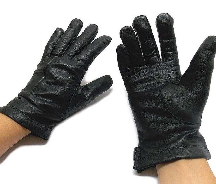 Guanti in pelle foderata per donna neri per vigile - XL