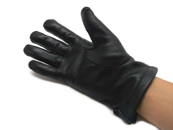 Guanti in pelle foderata per donna neri per vigile - XL - immagine 2