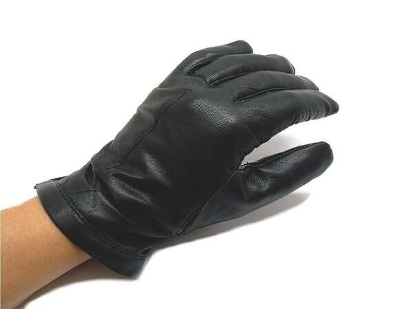 Guanti in pelle foderata per donna neri per vigile - XL - immagine 3