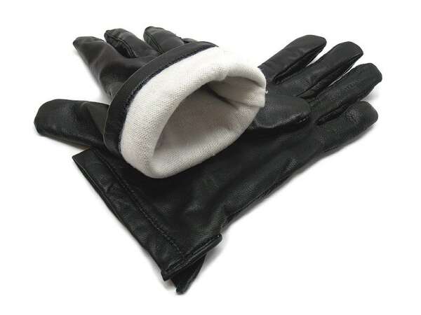 Guanti in pelle foderata per donna neri per vigile - S - immagine 4