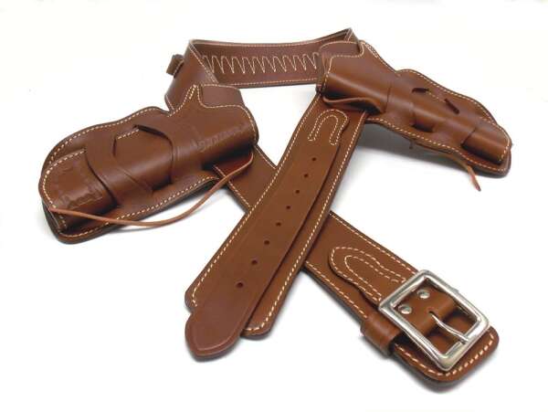 Cinturone Western 2fondine revolver singola azione - XL