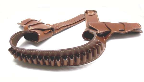 Cinturone Western 2fondine revolver singola azione - S - immagine 2