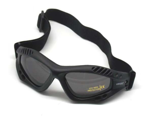 Occhiali Virginia tattico militare nero con elastico VO 8114 - NERO-U