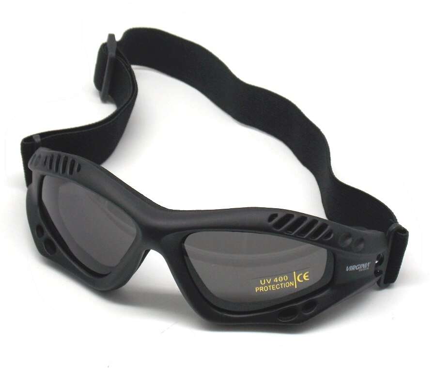 Occhiali Virginia tattico militare nero con elastico VO 8114