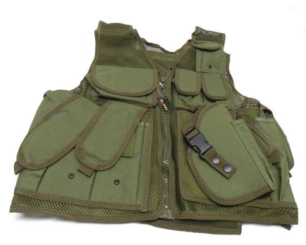 Gilet tattico con fondina verde per soft air