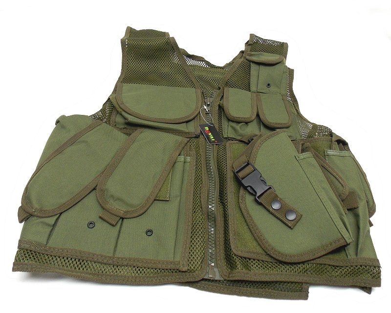 Gilet tattico con fondina verde per soft air