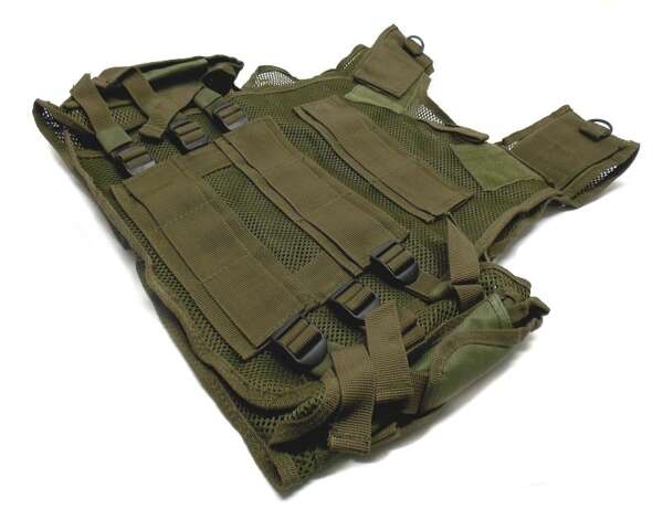 Gilet tattico con fondina verde per soft air - immagine 3