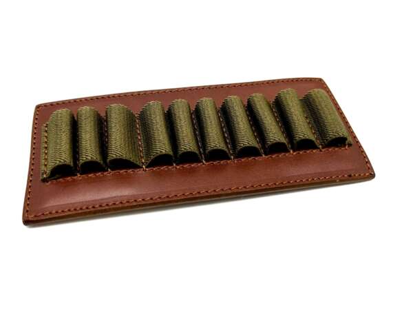 Porta cartucce Delfiero cuoio 10 celle elastiche per carabina