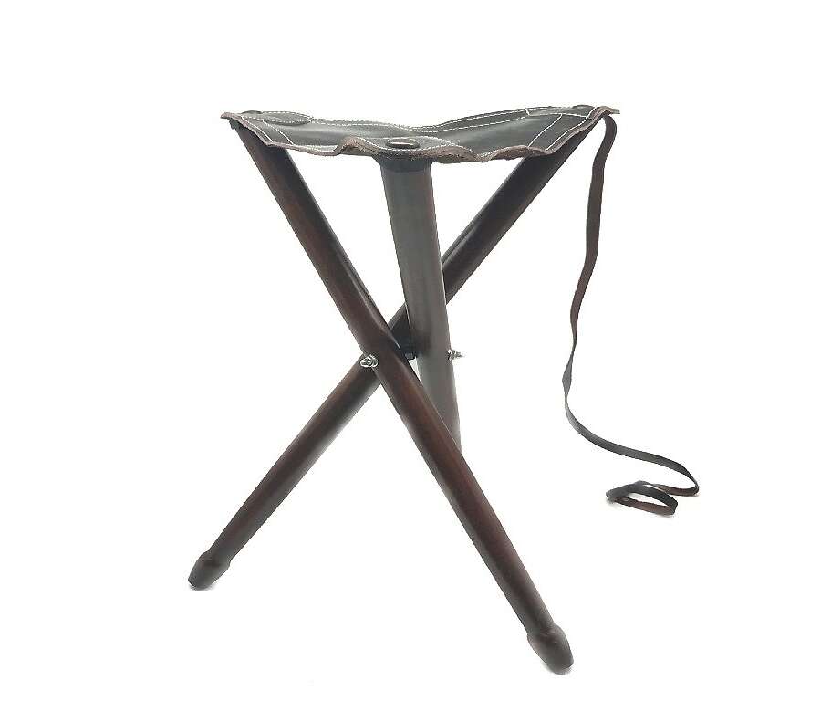 Seggiolino 3 piedi in legno sgabello portatile richiudibile