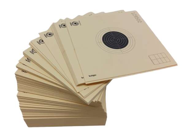 Bersaglio Kruger cartone cm 10X10 numerato per aria compressa - immagine 2