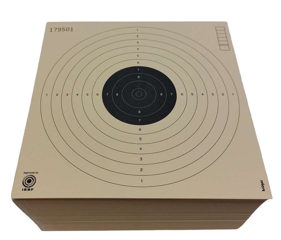 Bersaglio Kruger cartone cm 17X17 numerato per aria compressa