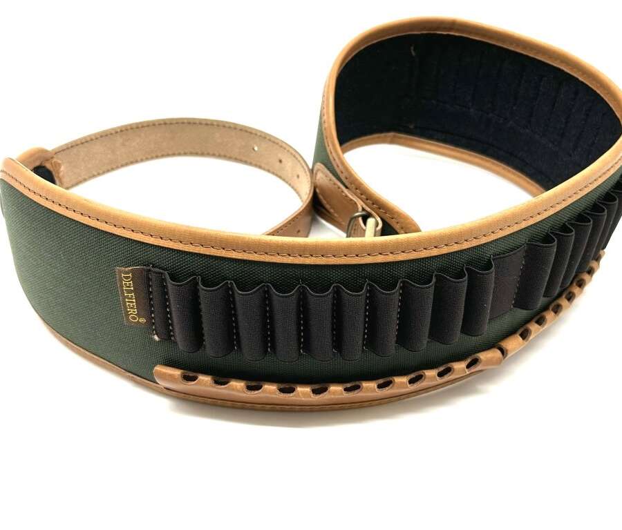 Cartuccera Delfiero cordura e pelle per cartucce di carabina