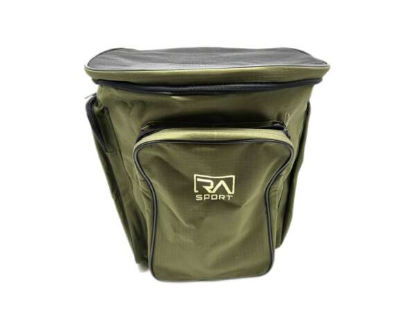 Zaino in nylon verde per funghi con gerla in vimini Ra Sport