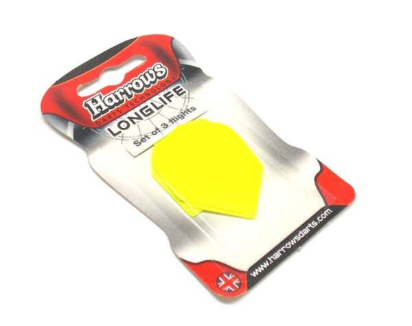 Set 3 impennaggi retinati longlife Harrows alette per freccette - GIALLO-U - immagine 2