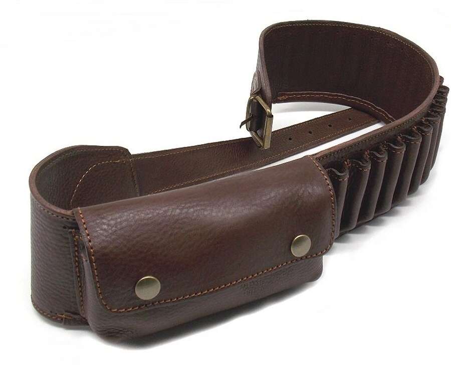 Cartuccera Delfiero cuoio con borsa per carabina calibro 30.06