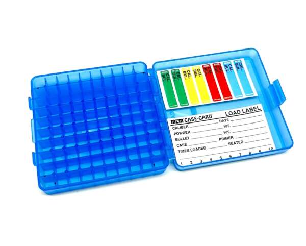 Scatola MTM in plastica 100 colpi porta munizioni calibro 9 mm