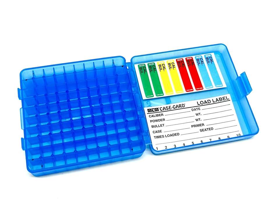 Scatola MTM in plastica 100 colpi porta munizioni calibro 9 mm