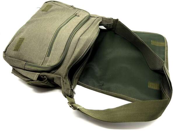 Borsa in tela verde da caccia - immagine 2