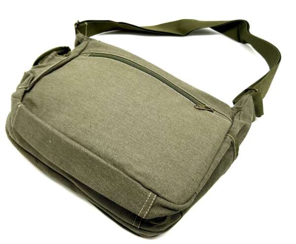 Borsa in tela verde da caccia - immagine 3