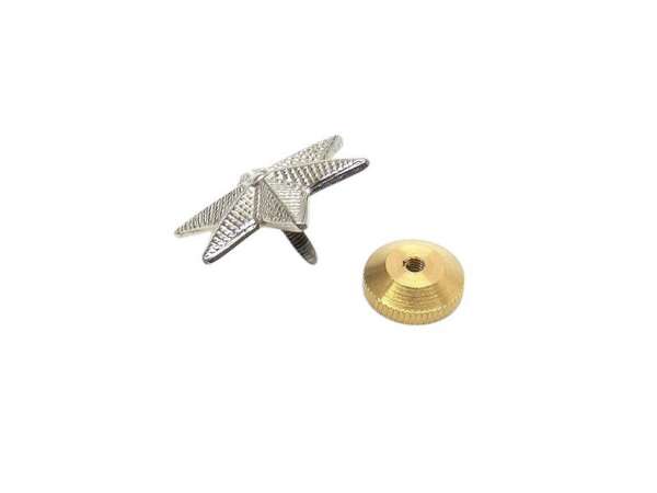 Grado stella argentata metallo a 6 punte - immagine 3