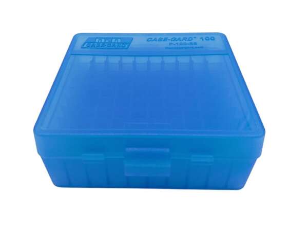 Scatola MTM in plastica 100 colpi porta munizioni calibro 38 357 mag - immagine 2