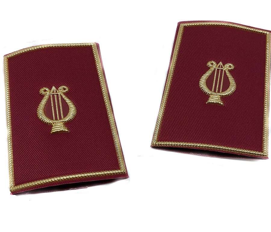 Tubolari banda musicale amaranto con bordo dorato