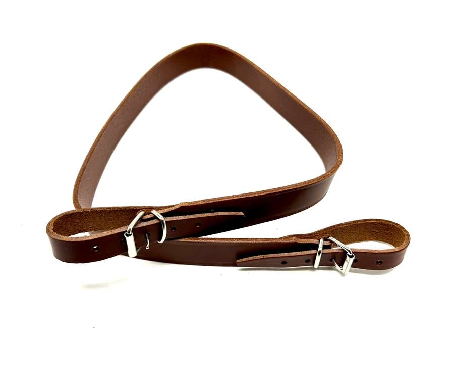 Bretella in vacchetta marrone cinghia porta fucile