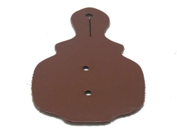 Porta scudetto da petto cm 5,5X6,5 in cuoio - NERO-U - immagine 2
