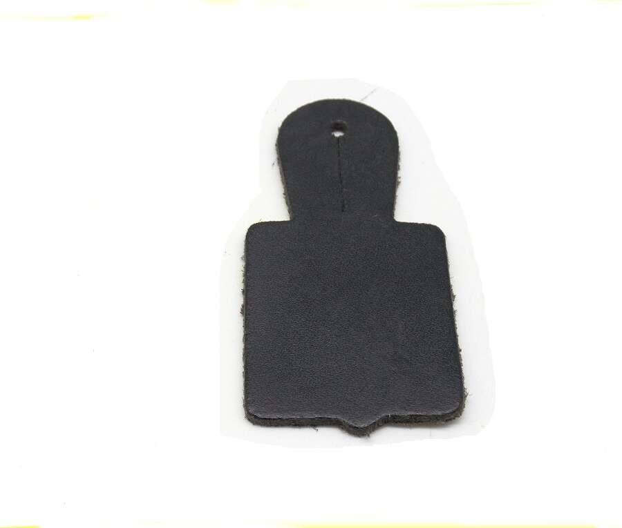Porta scudetto da petto cm 4X4,5 in cuoio - MARRONE-U